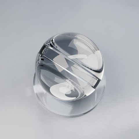 Shader ball: polished crystal glass