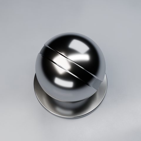 Shader ball: polished stainless steel
