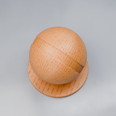 Shader ball: ribbon-figured acacia veneer