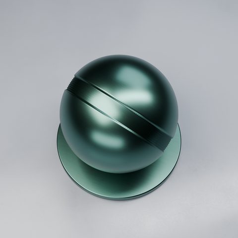 Shader ball: titanium-coated shear steel