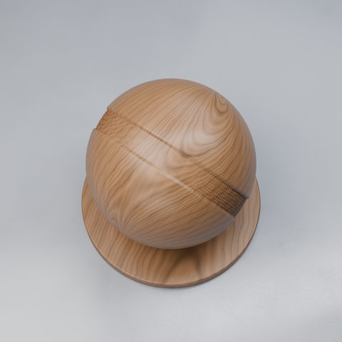 Shader ball: walnut-effect laminate